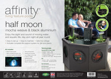 Load image into Gallery viewer, Blagdon Affinity Mocha Weave Black Aluminium - Half Moon (336 litres)