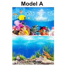 Load image into Gallery viewer, PVC Double Side Aquarium Background Poster Decoration Fish Tank Wall Lanscaping Decorative Background Poster 30/40/50cm(Height)