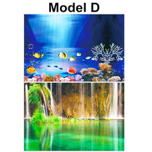 Load image into Gallery viewer, PVC Double Side Aquarium Background Poster Decoration Fish Tank Wall Lanscaping Decorative Background Poster 30/40/50cm(Height)