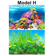 Load image into Gallery viewer, PVC Double Side Aquarium Background Poster Decoration Fish Tank Wall Lanscaping Decorative Background Poster 30/40/50cm(Height)