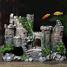 Load image into Gallery viewer, Resin Artificial Fish Tank Decorations Ancient Castle Landscaping For Aquarium Rock Cave Building Decoration Aquarium Accessorie