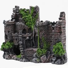 Afbeelding in Gallery-weergave laden, Resin Artificial Fish Tank Decorations Ancient Castle Landscaping For Aquarium Rock Cave Building Decoration Aquarium Accessorie