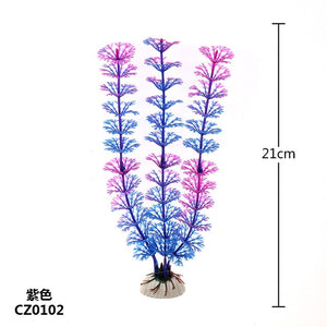 New 37CM artificial underwater plants aquarium fish tank decoration green purple water grass viewing decorations