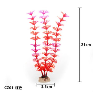 New 37CM artificial underwater plants aquarium fish tank decoration green purple water grass viewing decorations